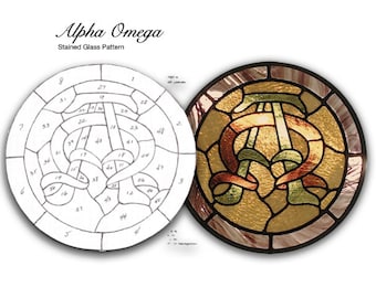 Alpha Omega Stained Glass Pattern