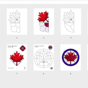 Motivo a vetrata con bandiera del Canada