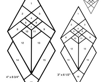 Frank Lloyd Wright Diamonds Stained Glass Pattern