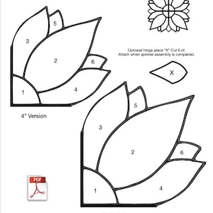 Sunflower Stained Glass Spinner Pattern