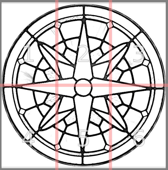Compass Rose Stained Glass Pattern - Etsy