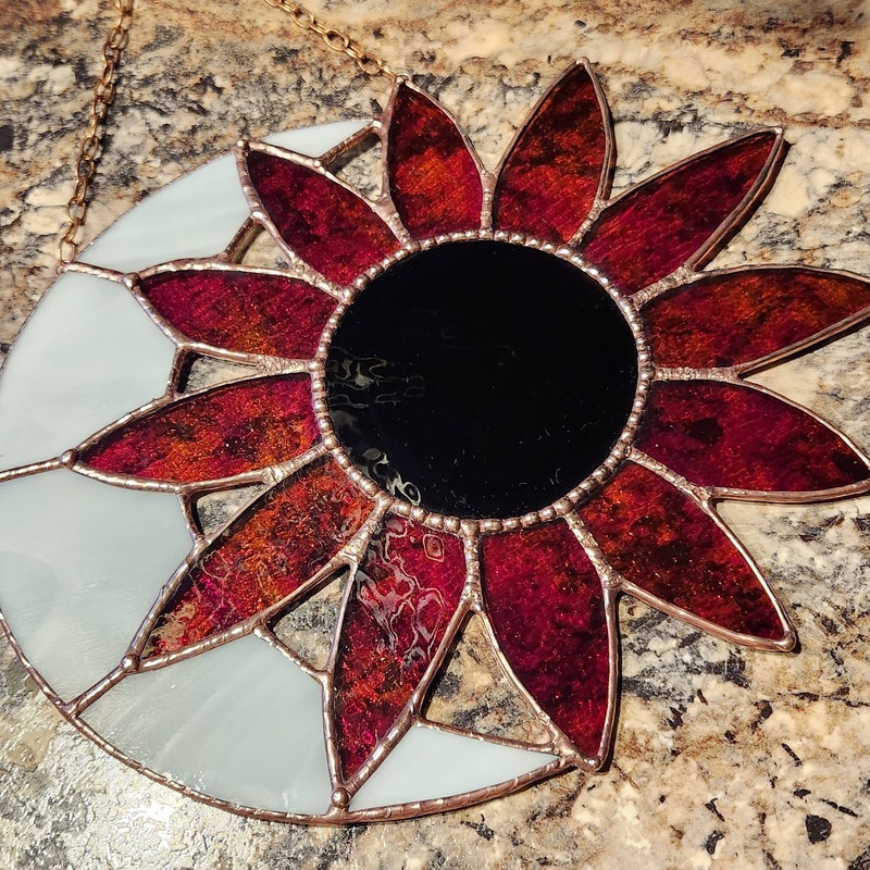 Stained Glass Sun and Moon - Etsy