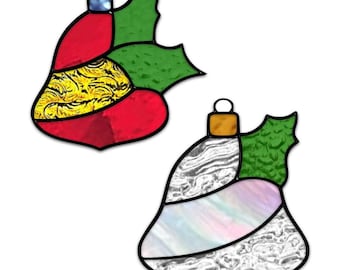 Décorations faciles avec des cloches de Noël et des motifs de vitraux