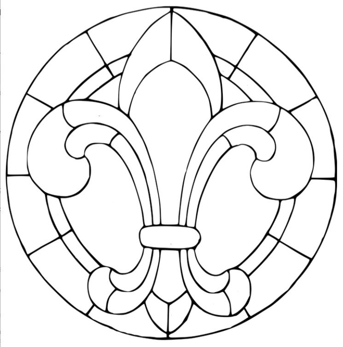Fleurdelis Stained Glass Pattern Etsy
