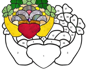 Claddagh Stained Glass Pattern