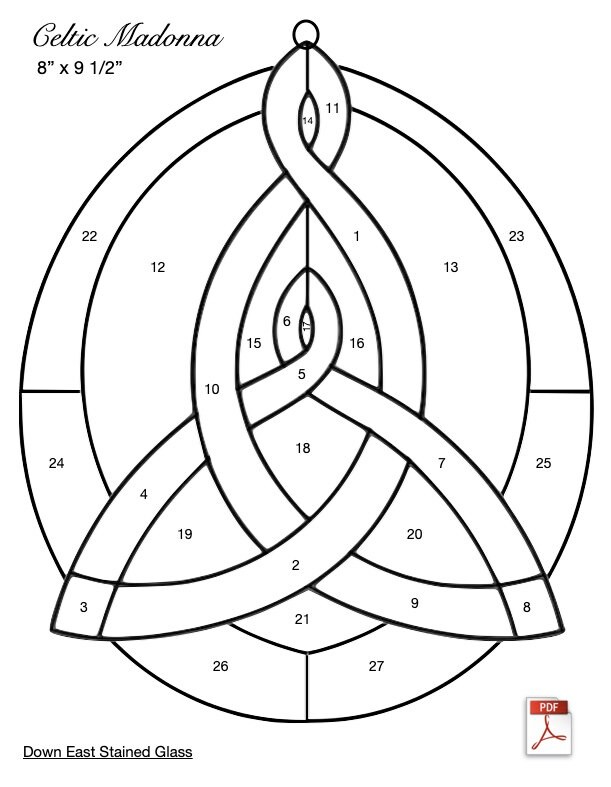 Celtic Madonna Stained Glass Pattern PDF - Etsy