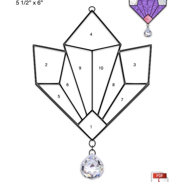 Crystal Hanger Prism Stained Glass Pattern PDF