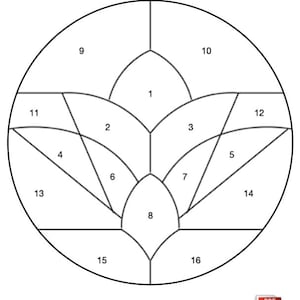 Cleopatra&#39;s Fan Circle Stained Glass Pattern PDF