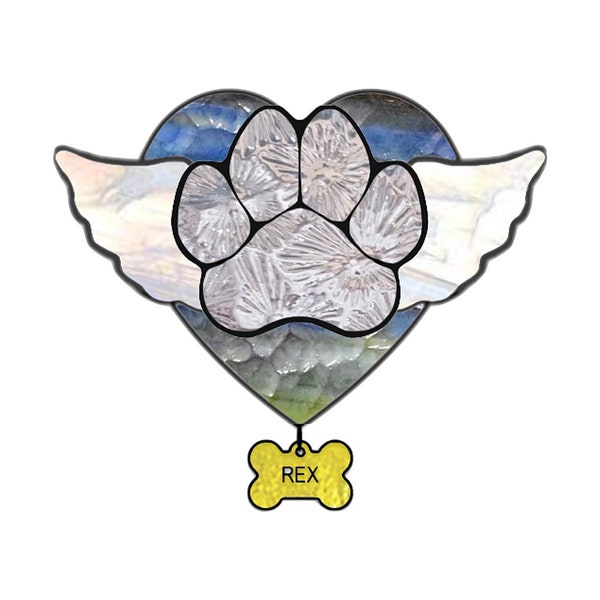 Pet Tag Memorial Hanger Stained Glass Pattern