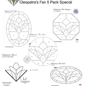 Cleopatra&#39;s Fan 5 Pack Stained Glass Pattern Special PDF
