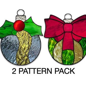 Christmas Ornaments 4 Stained Glass Patterns