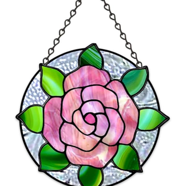 Cabbage Rose Stained Glass Pattern