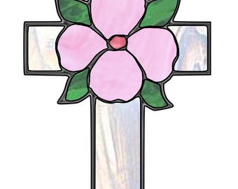 Free Stained Glass Pattern 2328-Dogwood-P2328