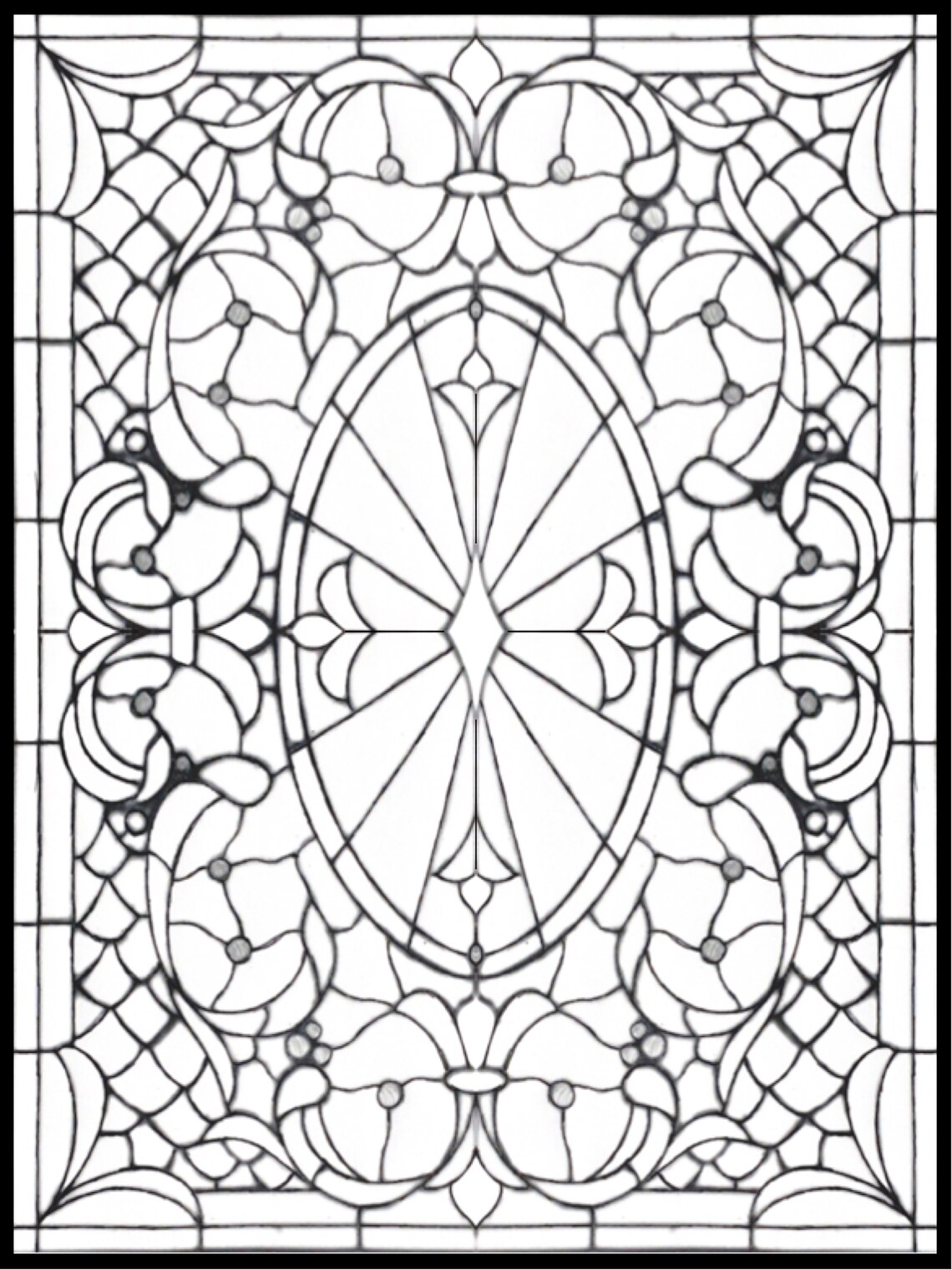 Victorian Ribbon Pattern Victorian Ribbon Stained Glass Pattern - Etsy