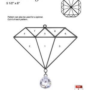 Diamond Hanger Stained Glass Pattern PDF