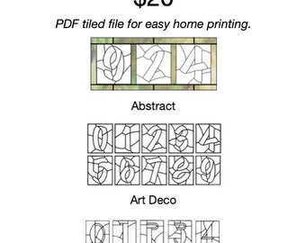 Custom Stained Glass Address Pattern