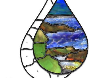 Canadian Coast Teardrop Stained Glass Pattern