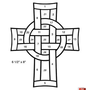 Celtic Knot Cross Stained Glass Pattern