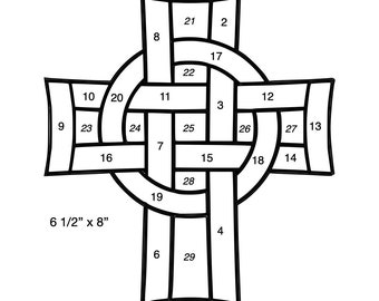 Celtic Knot Cross Stained Glass Pattern