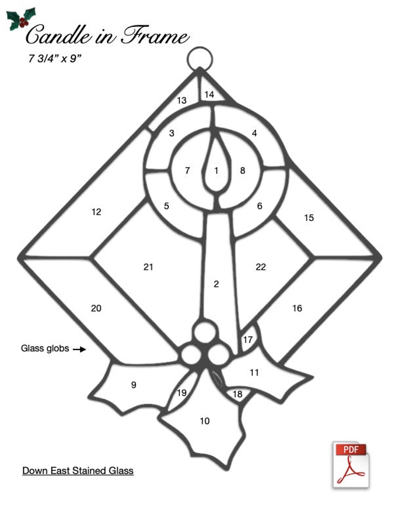 Christmas 5 Pack Stained Glass Pattern Special PDF - Etsy