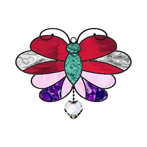 Butterfly Hearts Stained Glass Pattern PDF