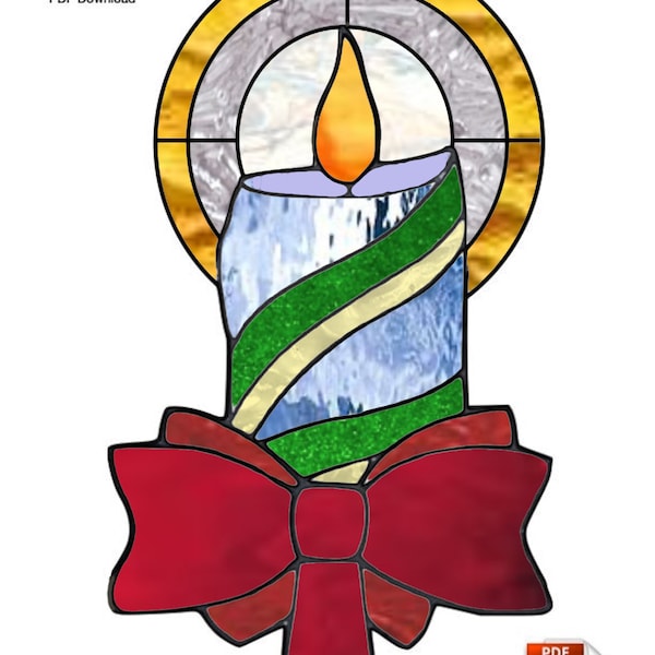 Stained Glass Candle Etsy