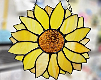 Sunflower Stained Glass Pattern