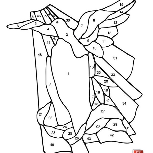 Ascending Dove Stained Glass Pattern PDF