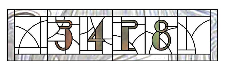 Custom Stained Glass Address Pattern - Etsy