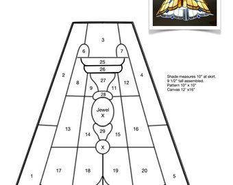Jewel Swag Lamp Stained Glass Pattern