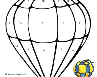 Hot Air Balloon Stained Glass Pattern