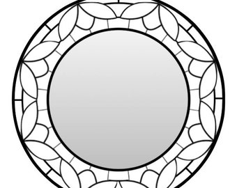 Geo Lotus Mirror Stained Glass Frame PDF