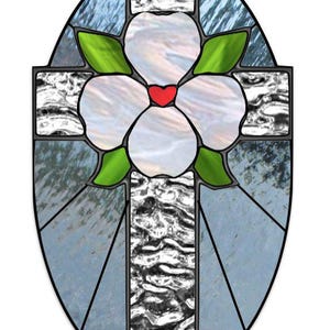 Dogwood Cross Stained Glass Pattern PDF
