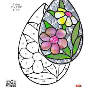 Easy Daisies Teardrop 2 Size Versions