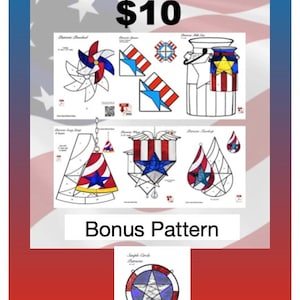 Motifs de vitraux patriotiques pack