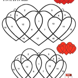 Forever Heart Valentine Stained Glass Pattern PDF