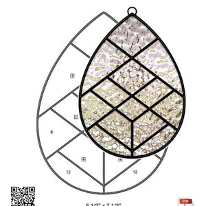 Frank Lloyd Wright Teardrop Stained Glass Pattern