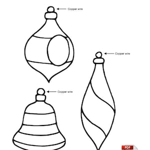 Christmas Ornaments Stained Glass Patterns PDF Download