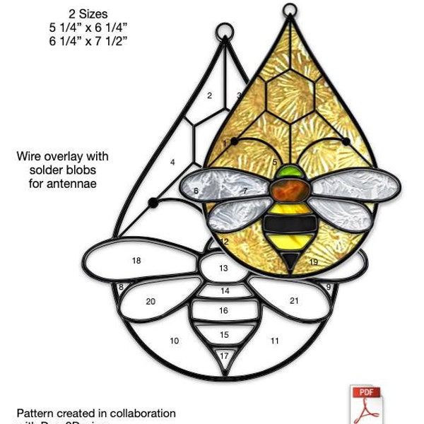 Bienen-Tränen-Buntglas-Muster