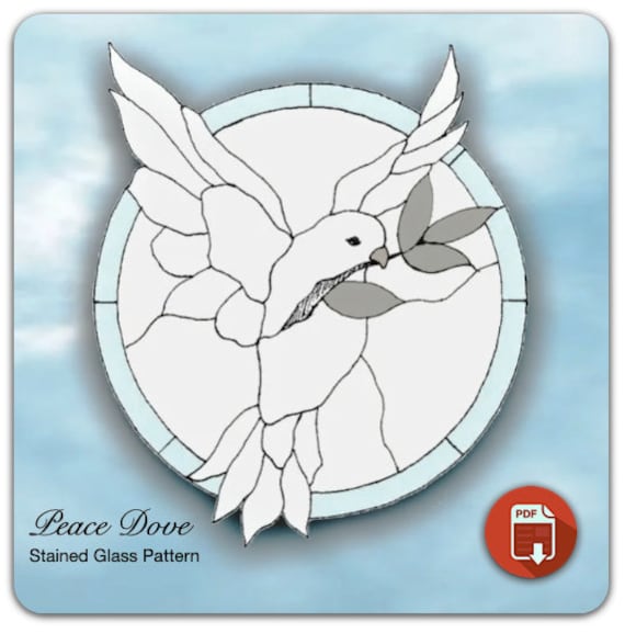 平和の鳩のステンドグラス模様 - Etsy 日本