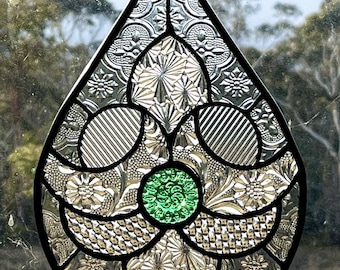 Victorian Teardrop Stained Glass Pattern