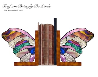 Sujetalibros con forma de mariposa de diseño libre en vidriera