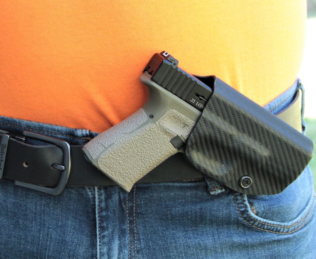 REVKEL Custom Kydex OWB Paddle Holster For S&W M&P Shield 9/40 W/ Crimson Trace LaserGuard