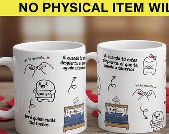 Design para Caneca com Promessa Romântica | Frases de Amor Fofas para Casais | Presente de Dia dos Namorados | Sublimação PNG 325ml | Design para Caneca de Aniversário