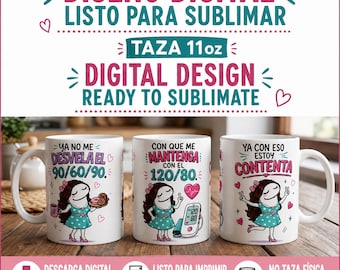 Lustige Blutdruckbecher-PNG-Datei (Digitales Design) | 325-ml-Becher (PNG)
