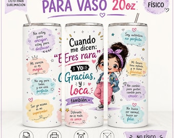 Digitaal ontwerp 20oz drinkbeker PNG | Wanneer ze zeggen dat je raar bent | Motiverende sublimatie | Krachtige vrouw | Niet-fysiek