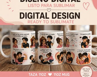Romantisches Pärchen-Tassendesign (325 ml, PNG) | Liebeszitate für Sublimation | Romantisches Pärchen-Tassendesign | Liebeszitate für Sublimation (PNG)