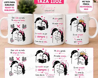 Digitale ontwerp mok van 325 ml - Obsessed Farruko | Flork Couples PNG | Cadeau voor vriendje | Sublimatie | Mokfolie PNG Spaans