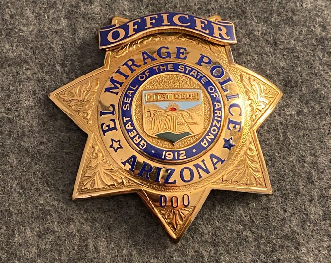 El Mirage Arizona Police Officer Badge Etsy