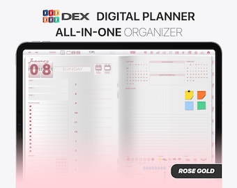DEX Digital Planner 2023 ADHD Stickers Goodnotes planner, iPad planner, Notability planner, Dated digital planner, Digital calendar